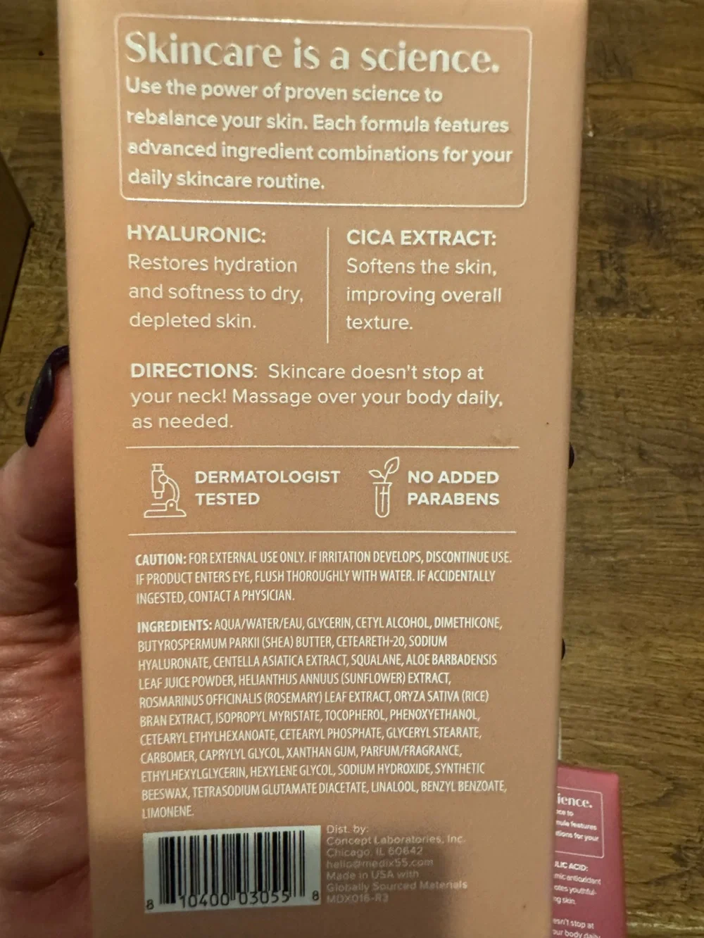 Medix 5.5 Hyaluronic + Cica & Retinol + Ferulic Body Cream Lot 2 large bottles